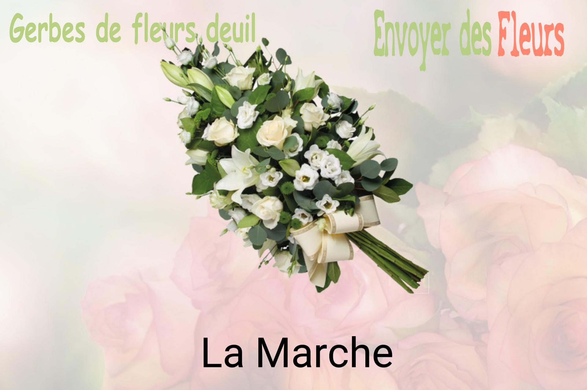 Gerbe de fleurs de deuil livrée à La Marche